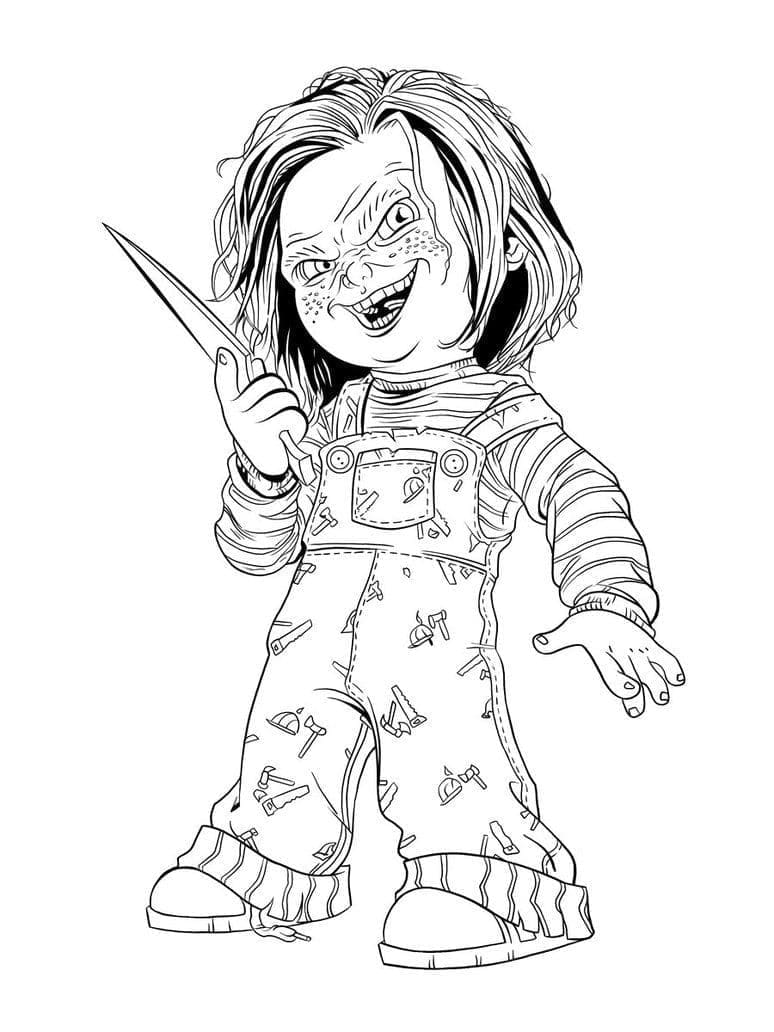 Coloriage Chucky Imprimable