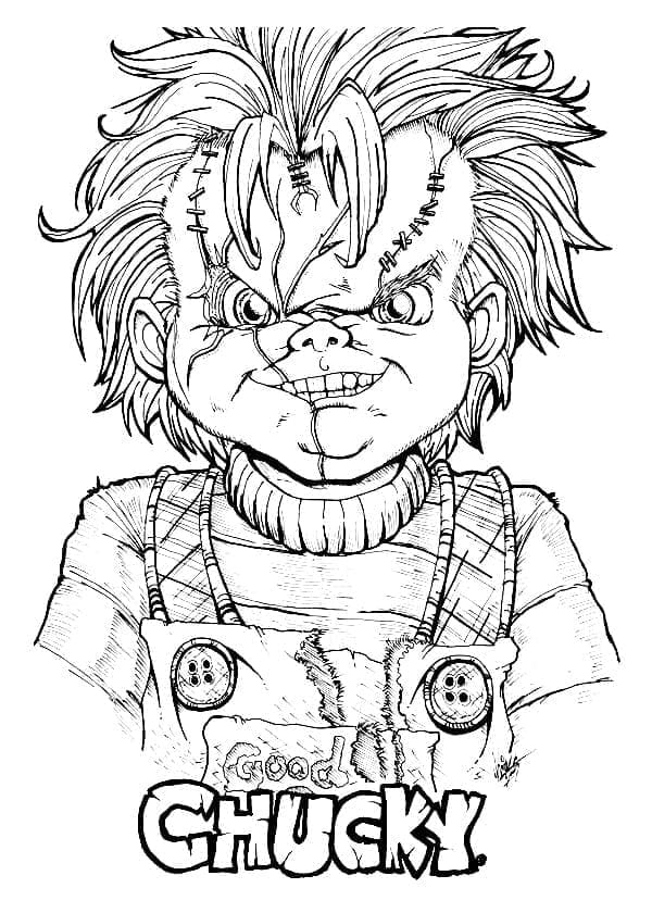 Chucky Méchant coloring page
