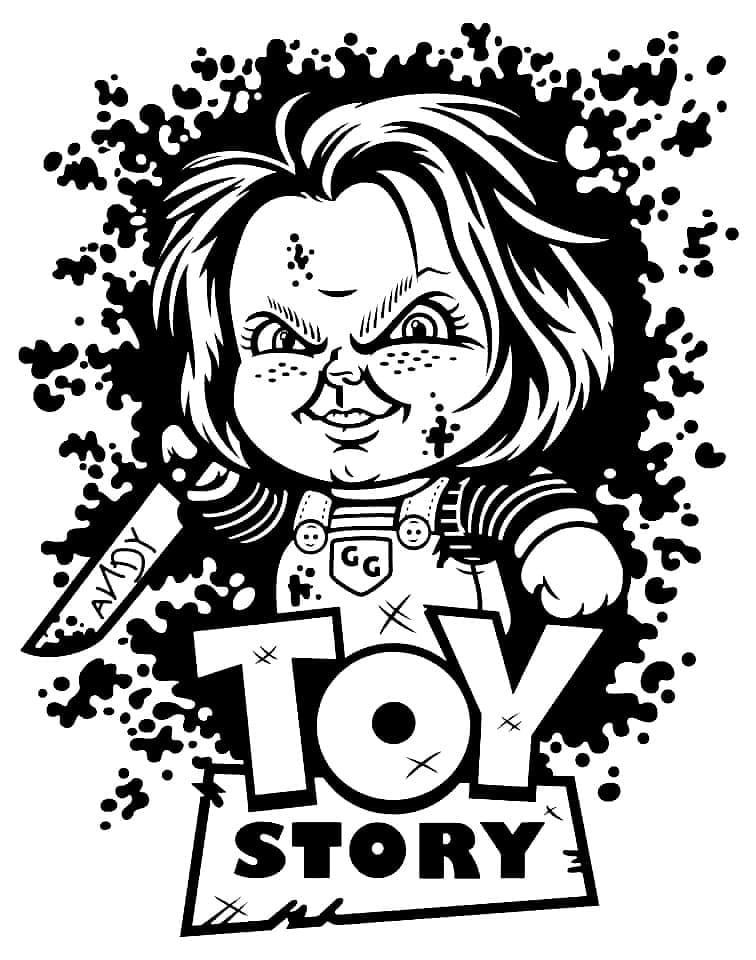 Chucky Toy Story coloring page