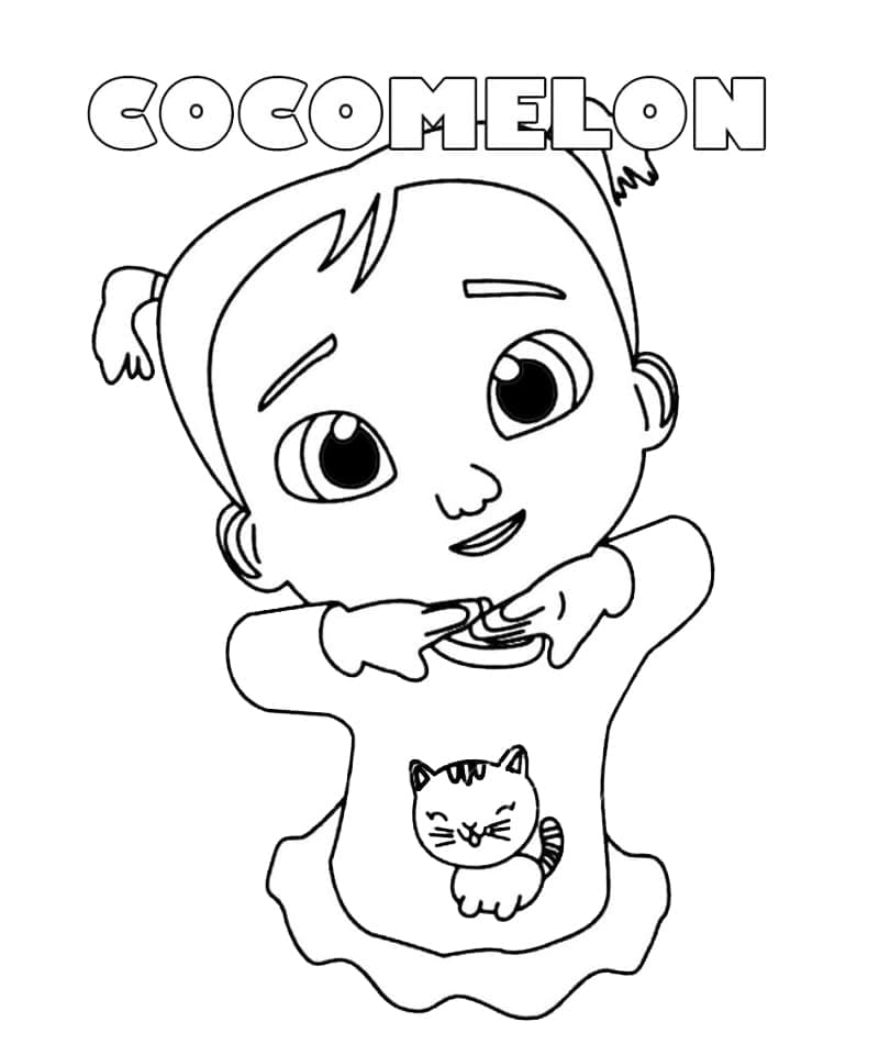Cocomelon Cece coloring page