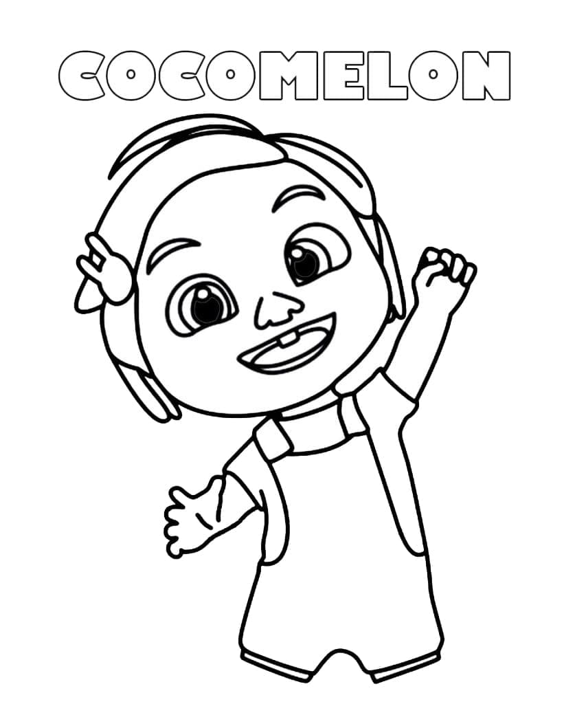 Cocomelon Nina coloring page
