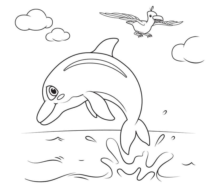 Dauphin Cocomelon coloring page