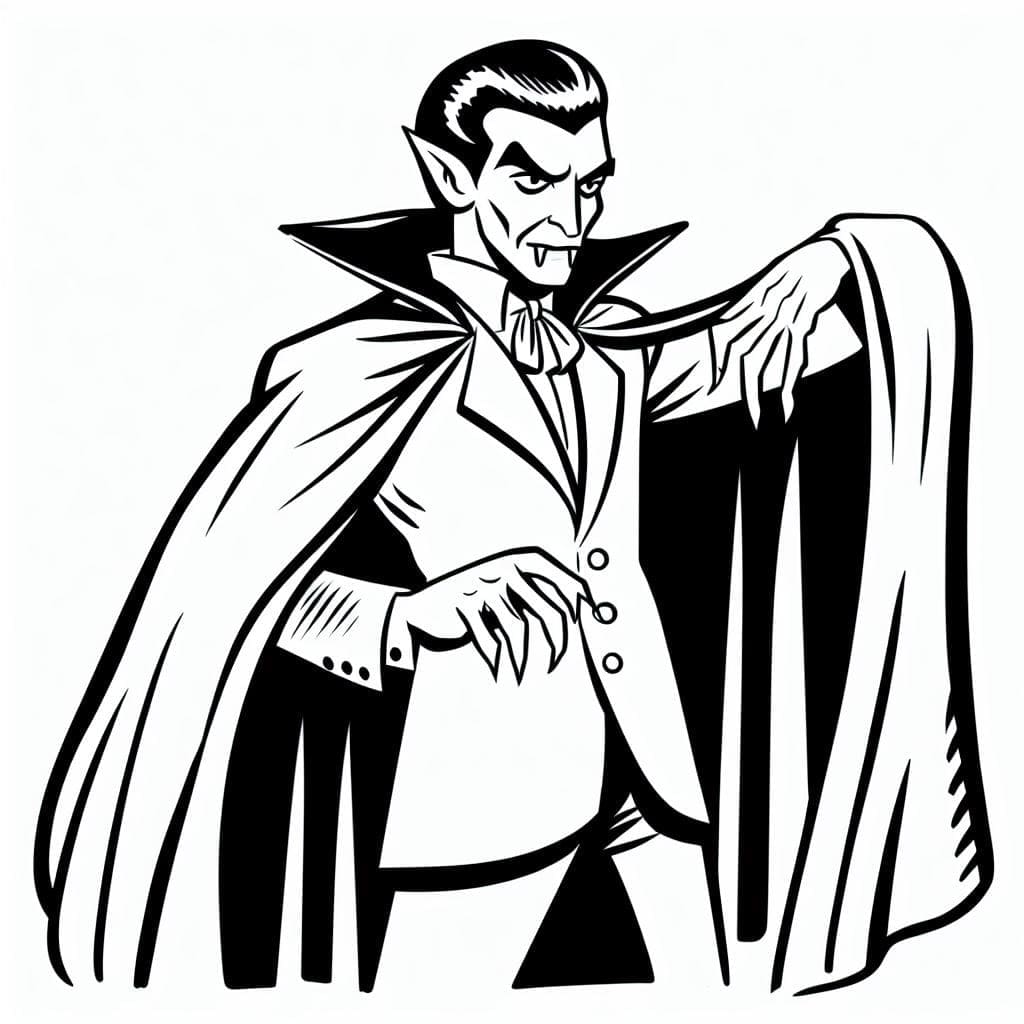 Dessin de Dracula Gratuit coloring page