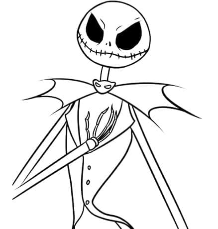 Coloriage Dessin de Jack Skellington Gratuit