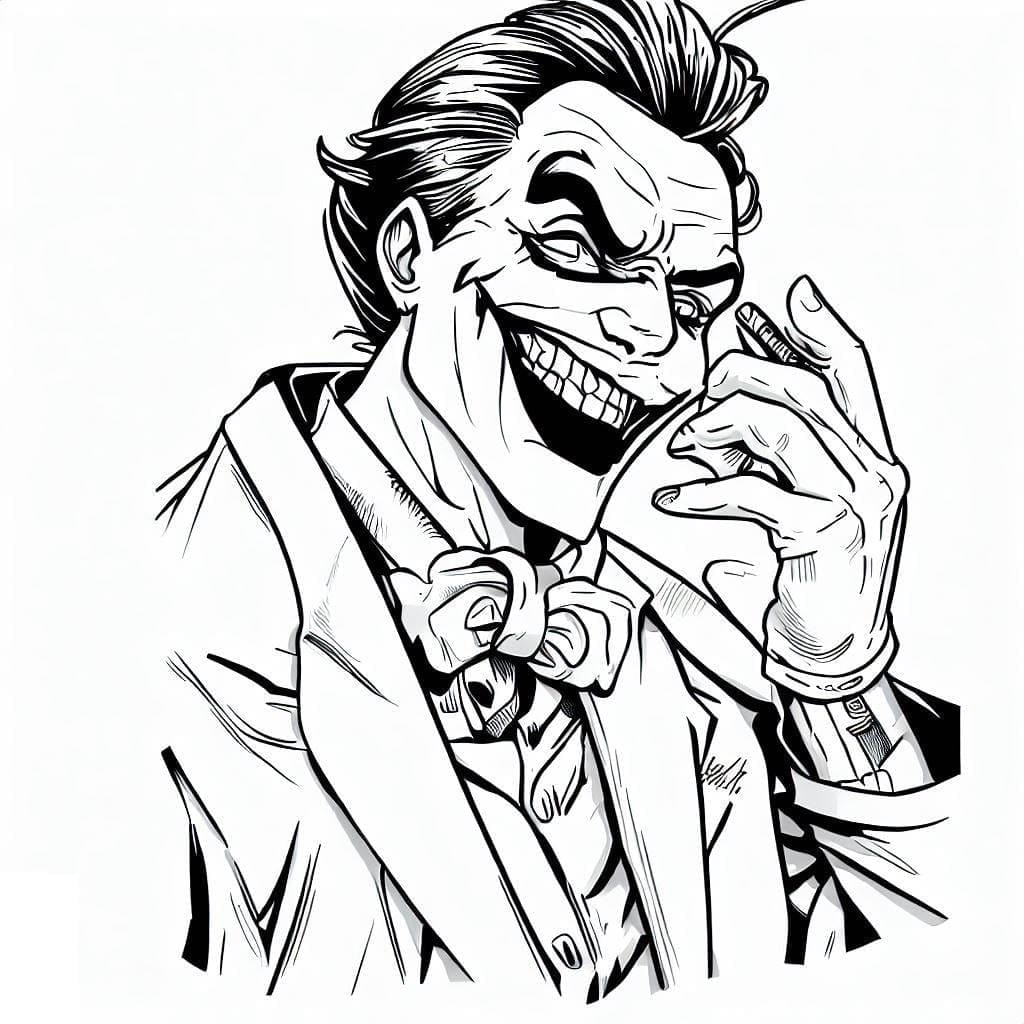 Coloriage Dessin de Joker Gratuit