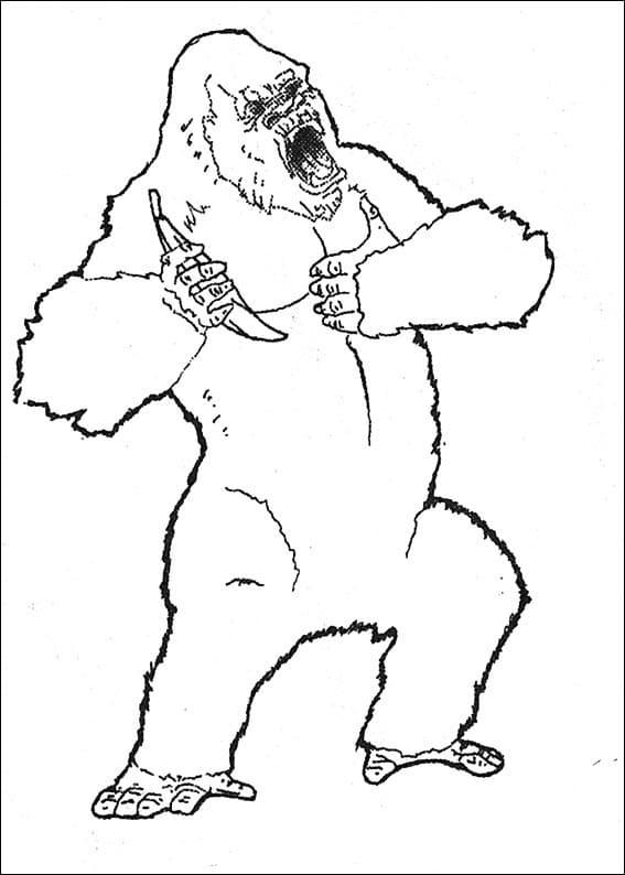 Dessin de King Kong Gratuit coloring page