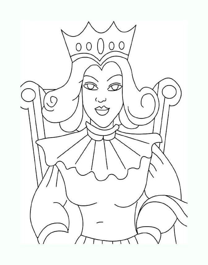 Dessin de Reine Gratuit coloring page