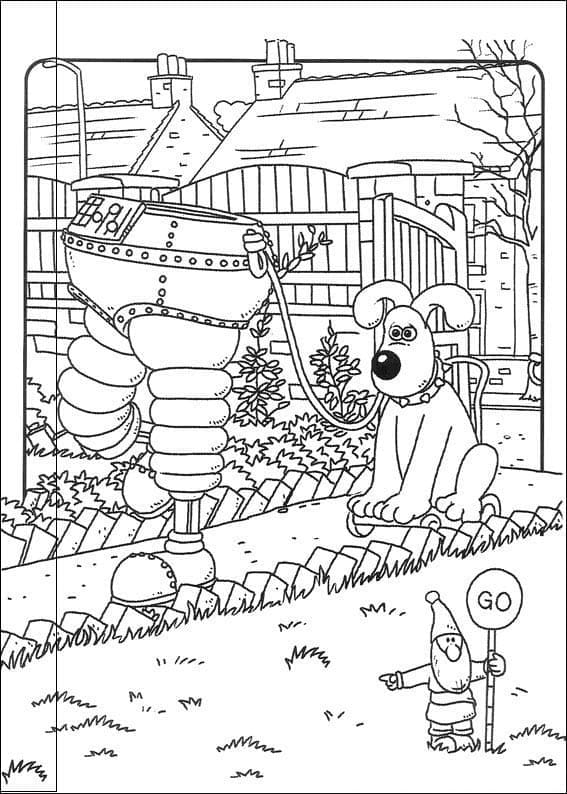 Dessin de Wallace et Gromit coloring page