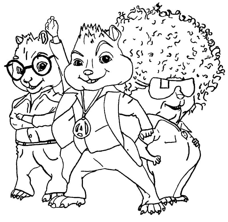 Dessin Gratuit de Alvin et les Chipmunks coloring page