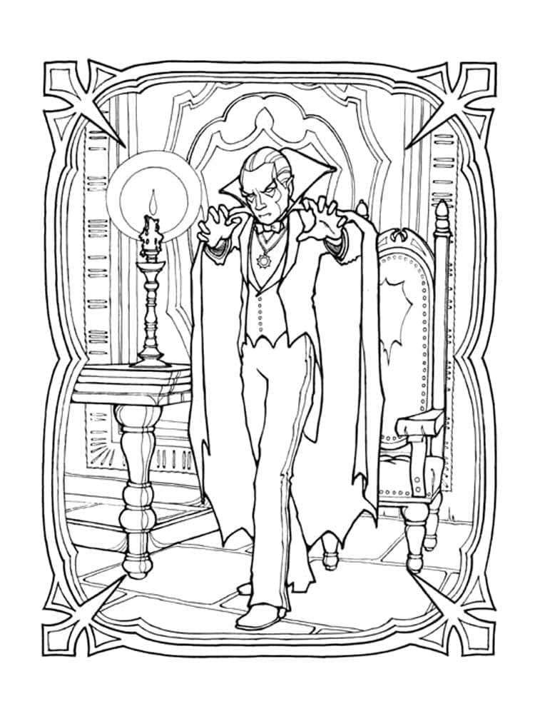 Dessin Gratuit de Dracula coloring page