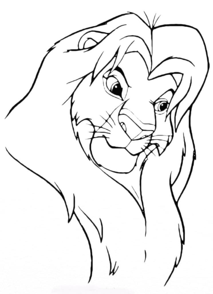 Dessin Gratuit de Simba coloring page