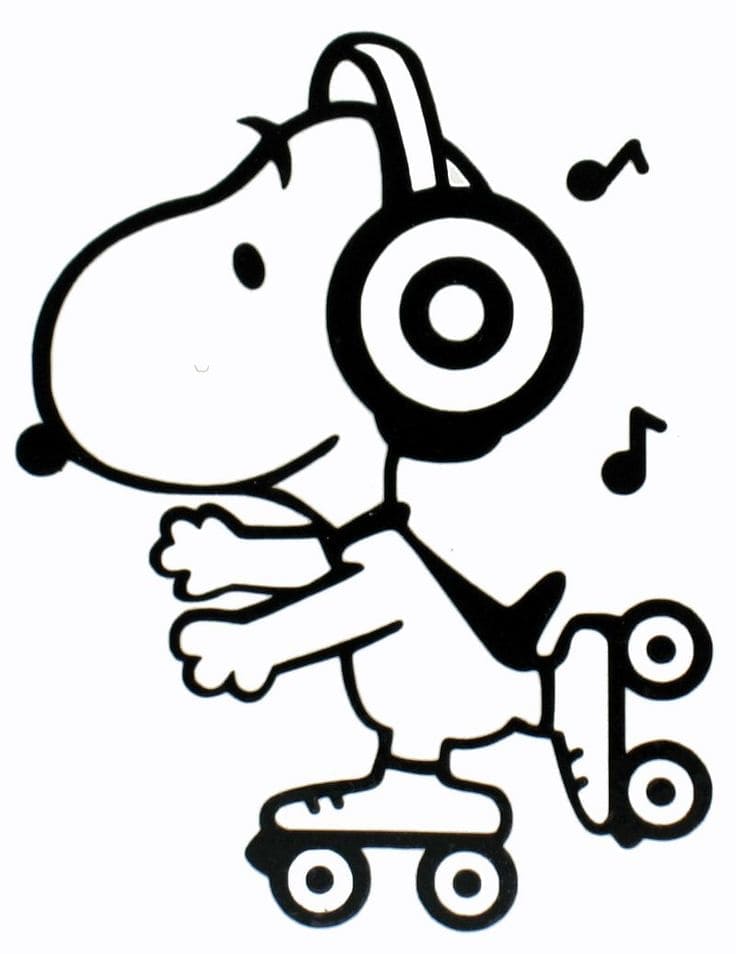 Coloriage Dessin Gratuit de Snoopy