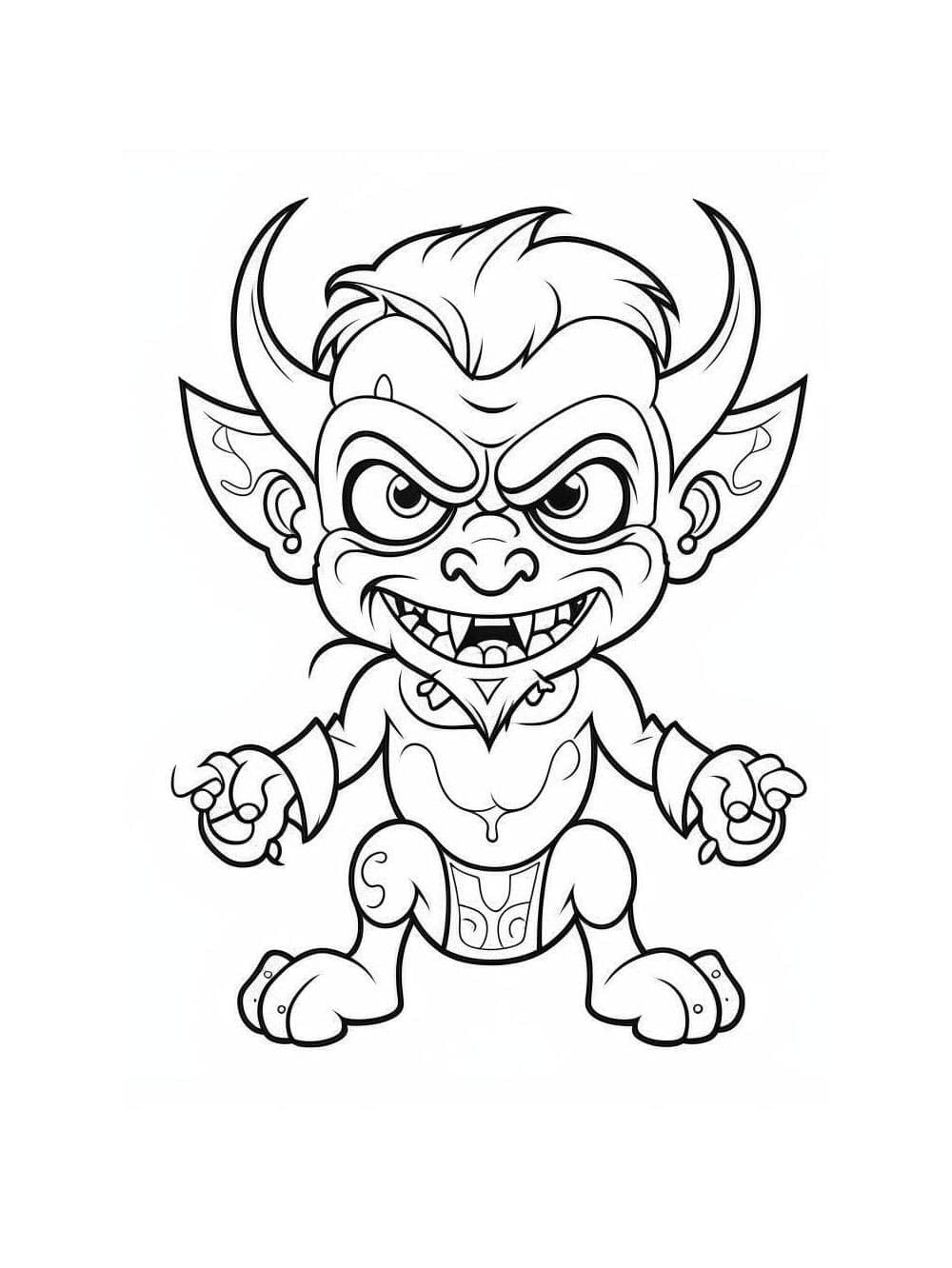 Diable 4 coloring page