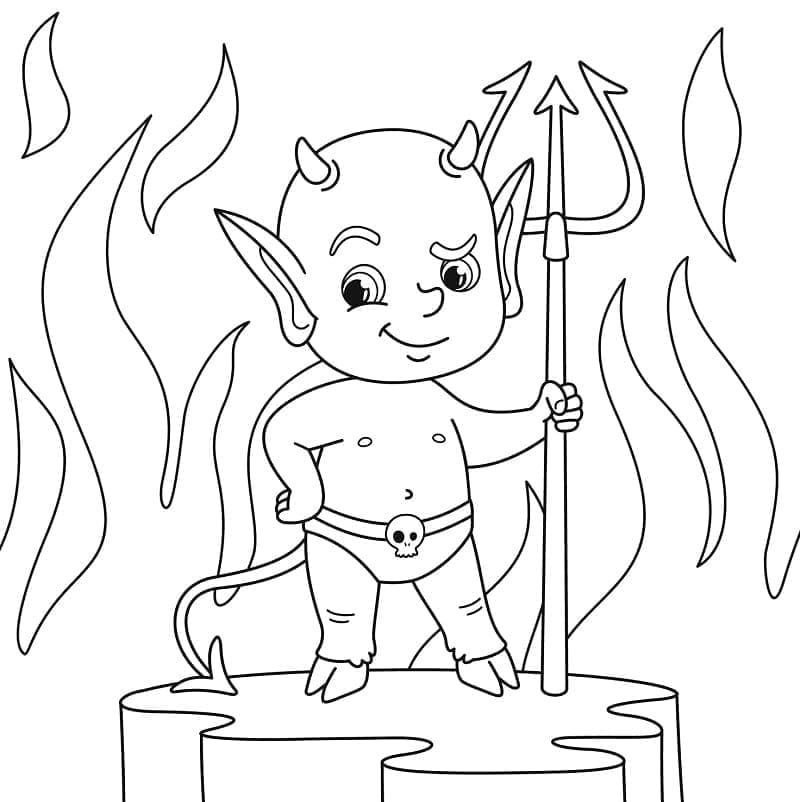 Diable Adorable coloring page