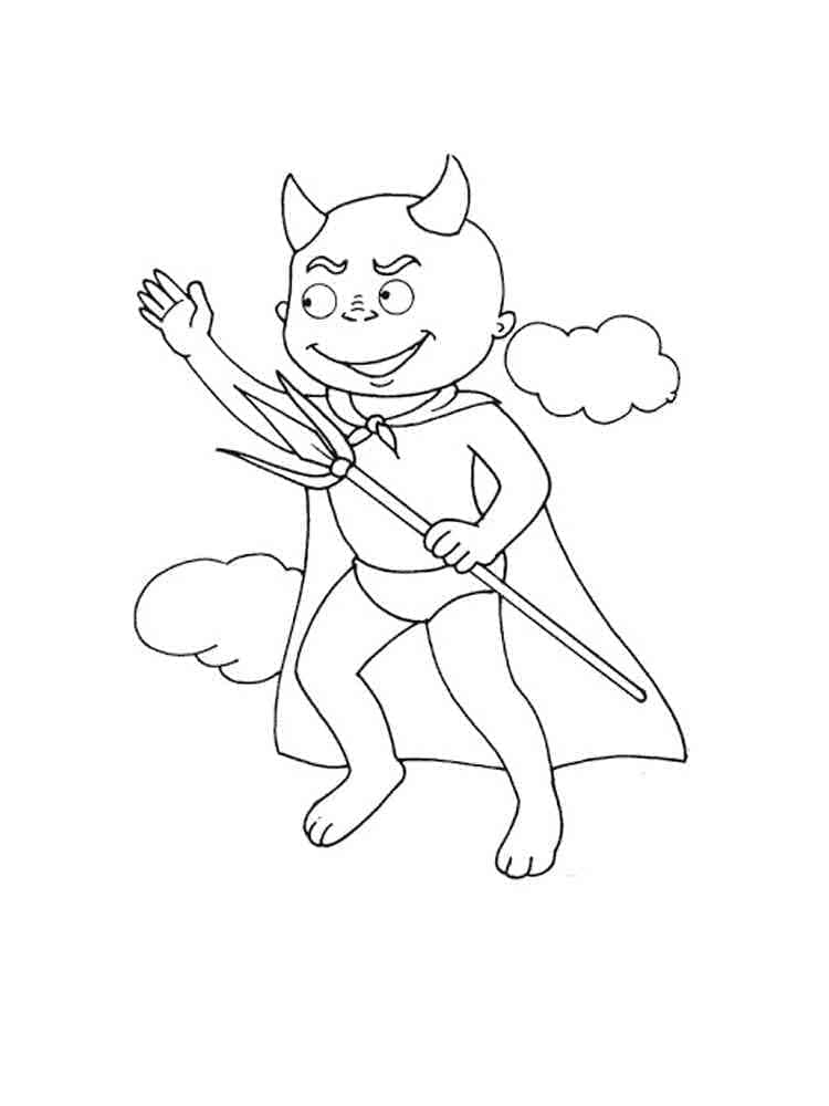 Diable Amical coloring page