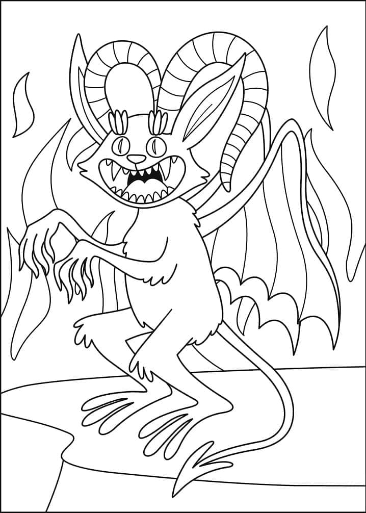 Diable de Dessin Animé coloring page