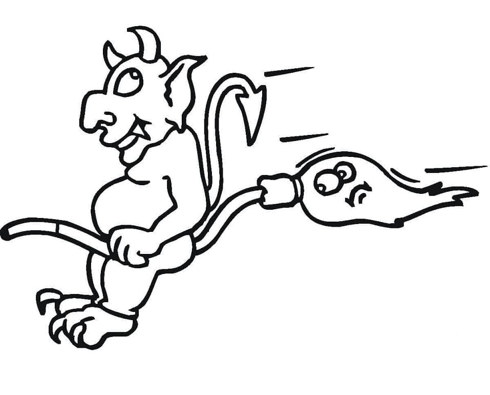 Diable Volant coloring page