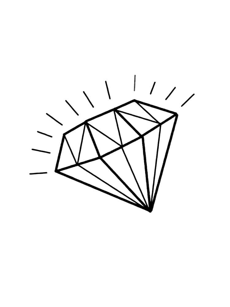 Diamant 3 coloring page