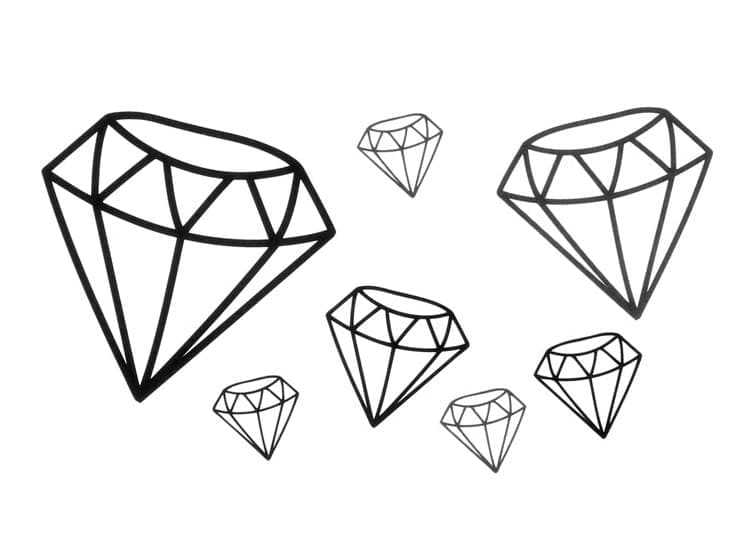 Diamants coloring page