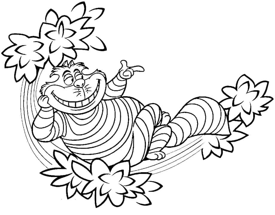 Disney Chat du Cheshire coloring page