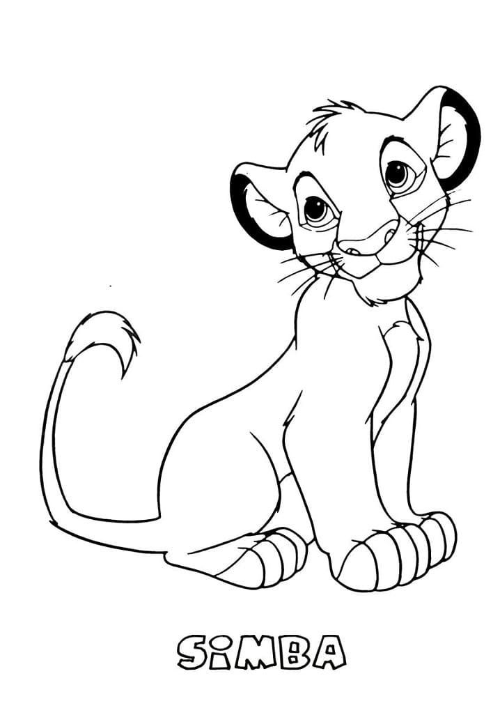 Disney Simba coloring page