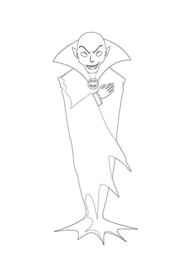 Dracula Facile coloring page