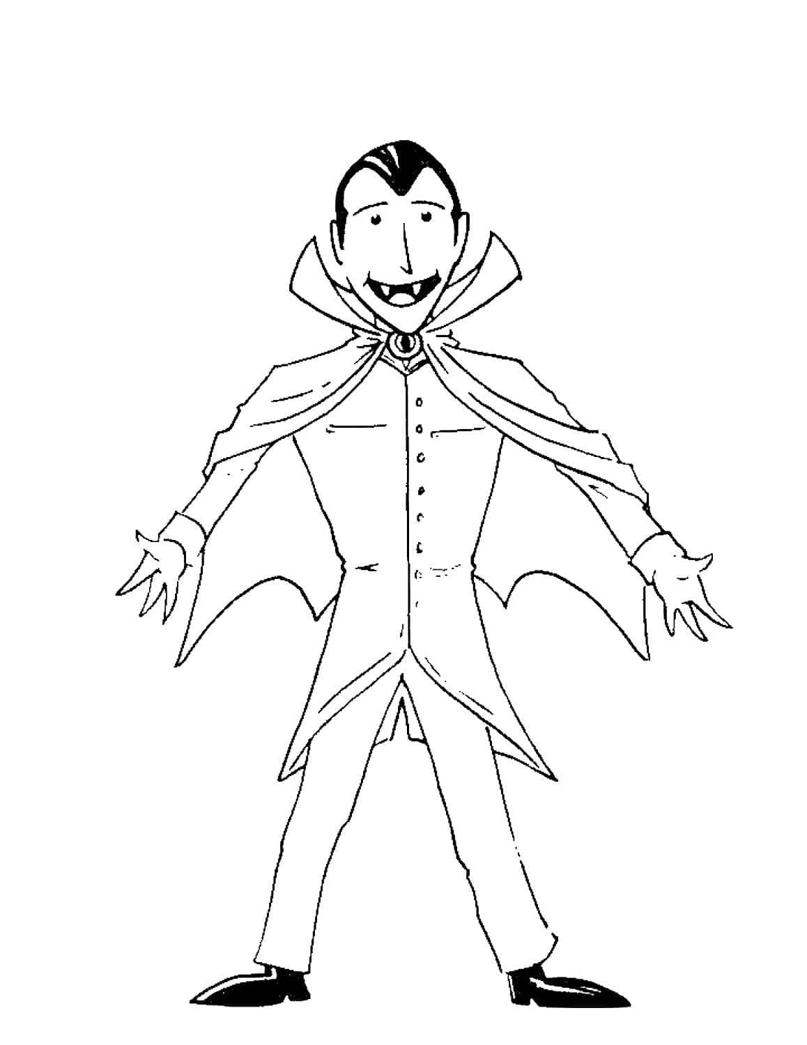 Dracula Heureux coloring page