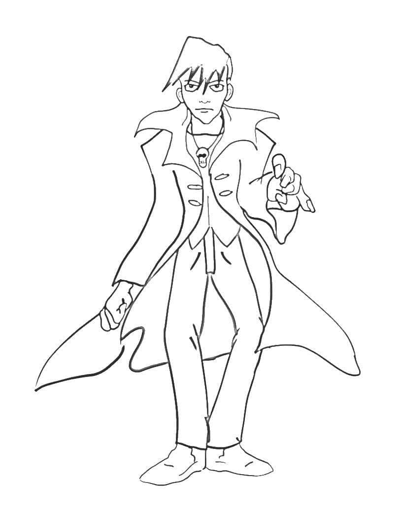 Dracula Imprimable coloring page