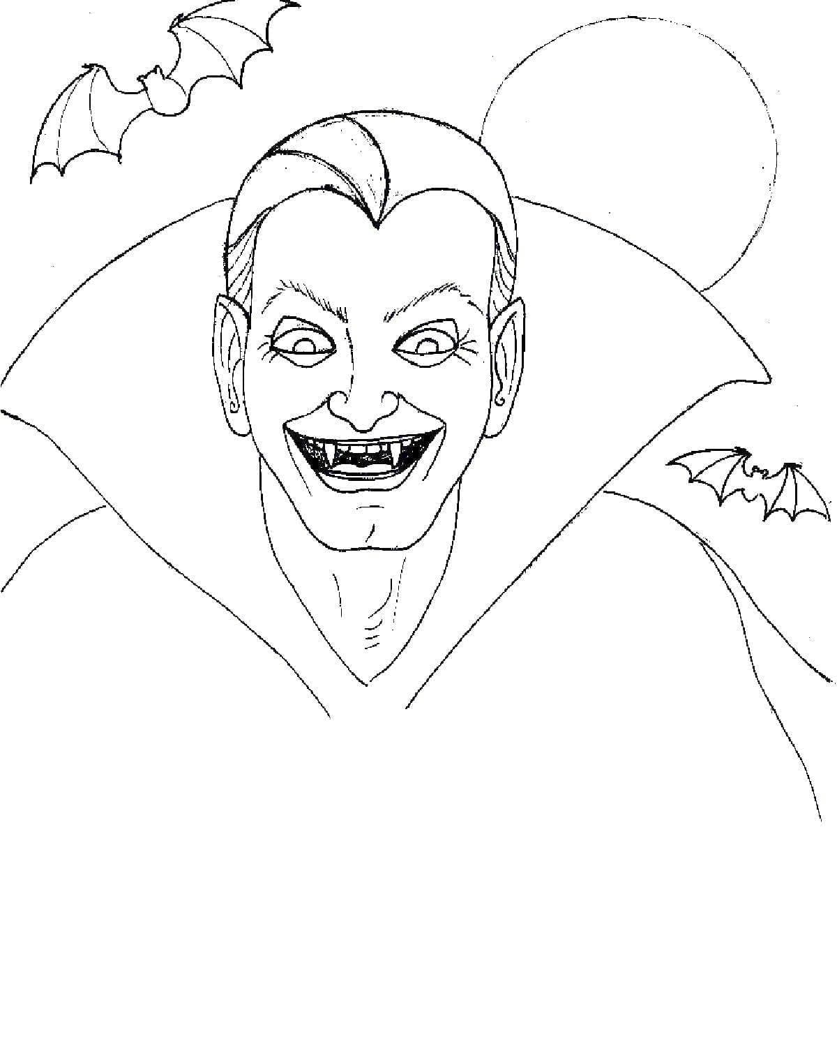 Dracula qui Rit coloring page