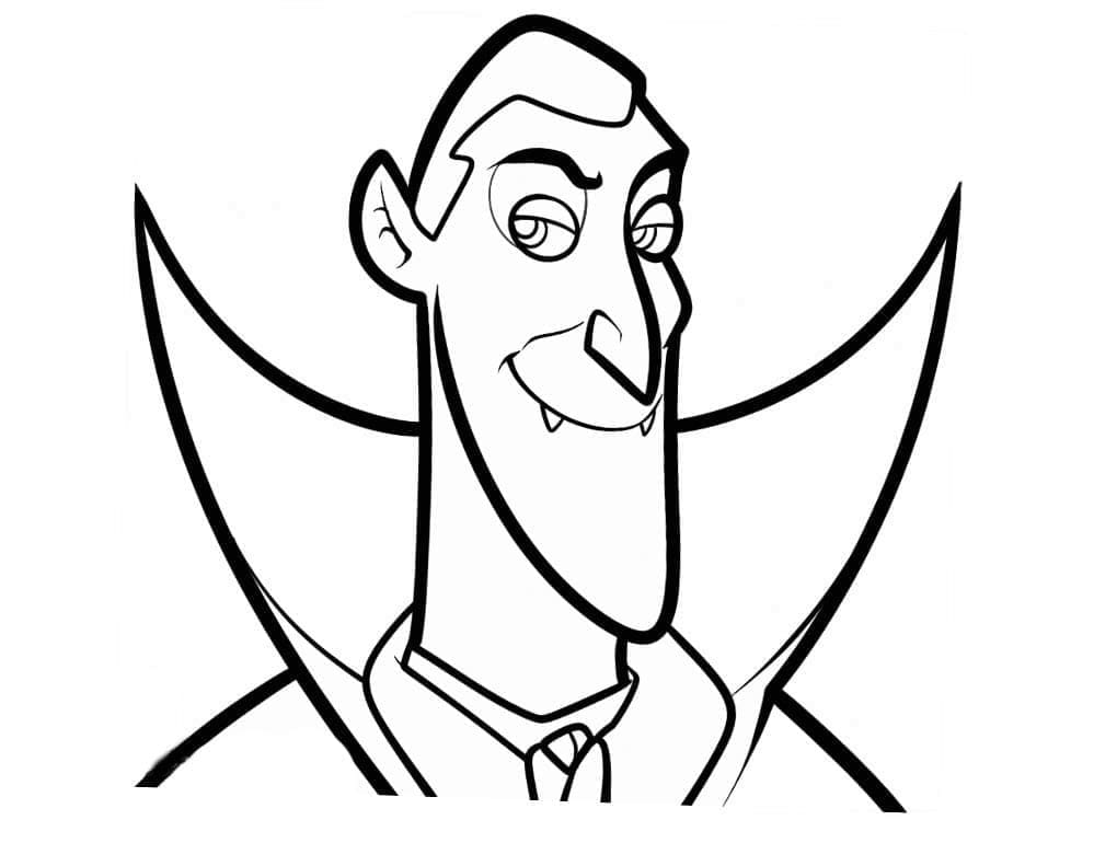 Dracula Souriant coloring page