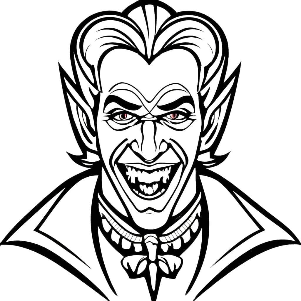Dracula très Effrayant coloring page