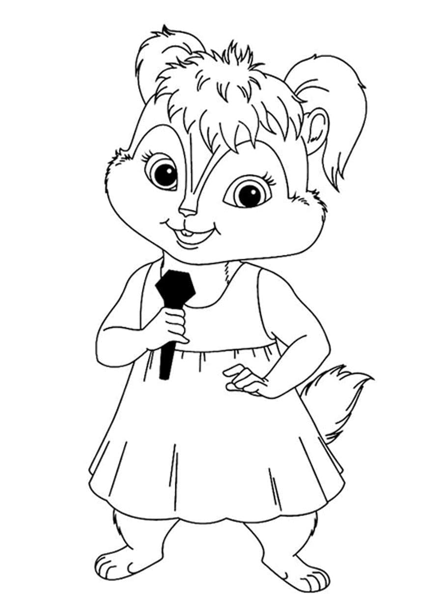 Eléonore dans Alvin et les Chipmunks coloring page