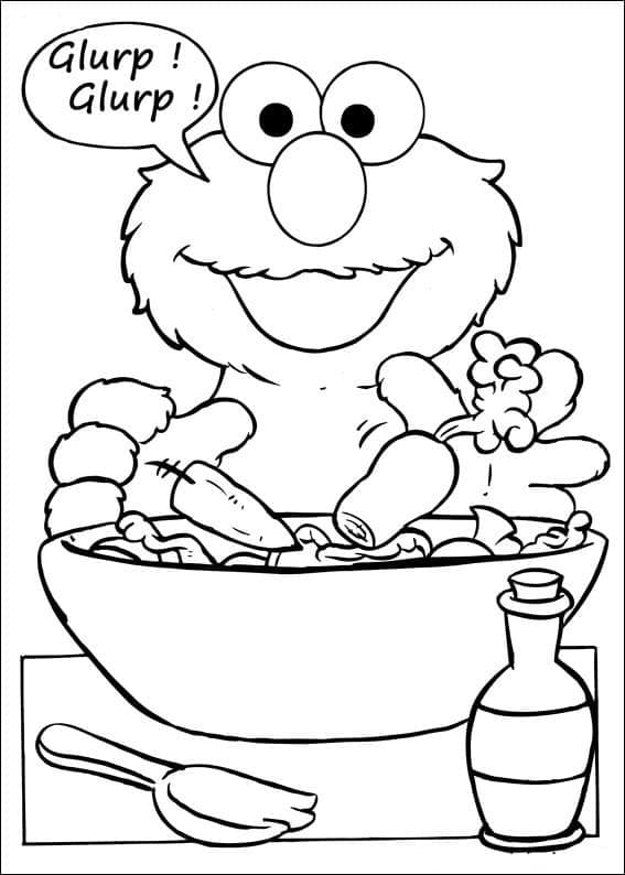 Elmo Imprimable coloring page
