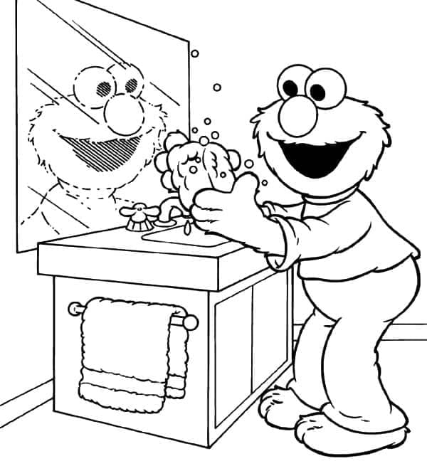 Elmo Pour Enfants coloring page