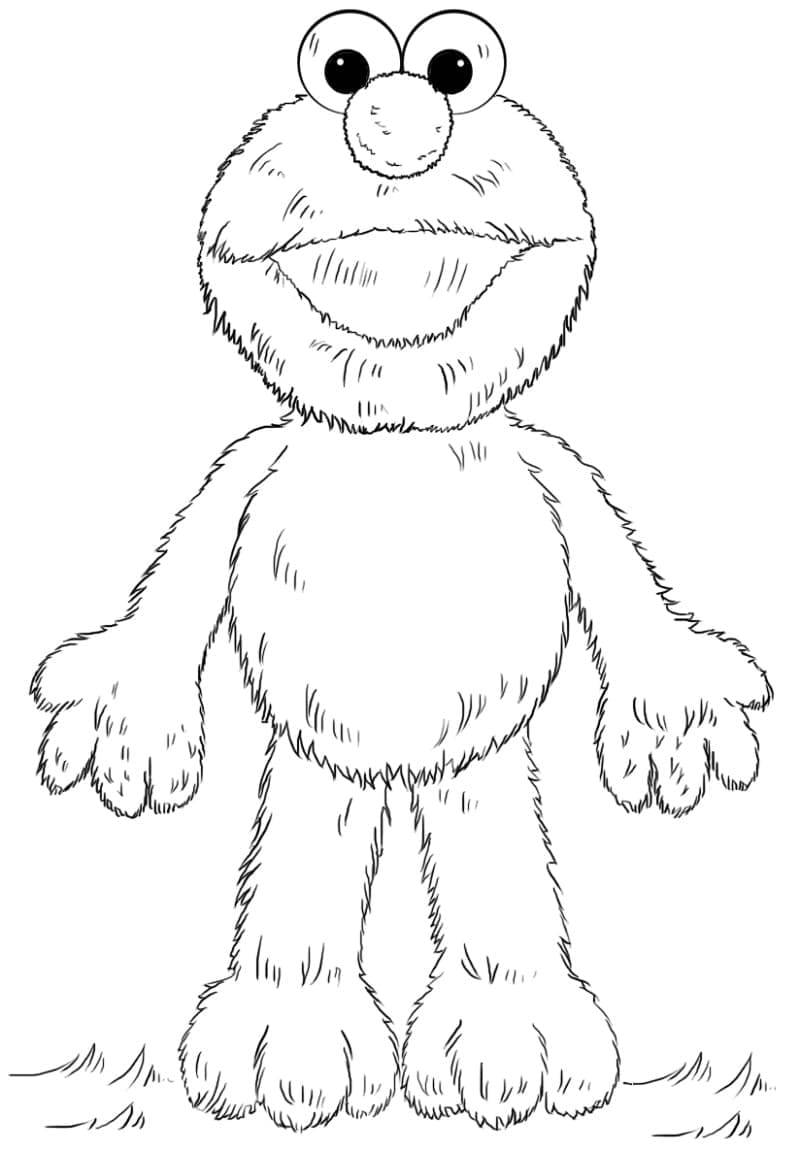 Elmo Souriant coloring page