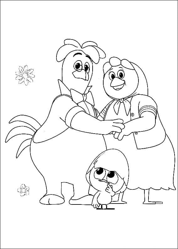 Famille Calimero coloring page
