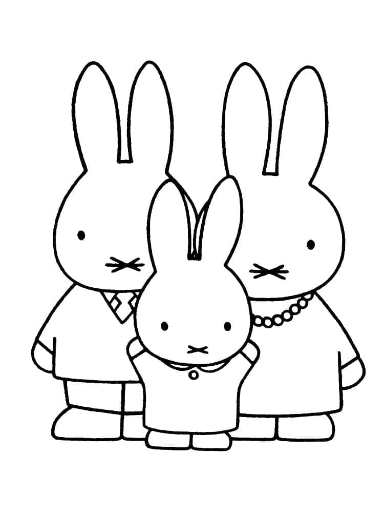 Coloriage Famille Miffy