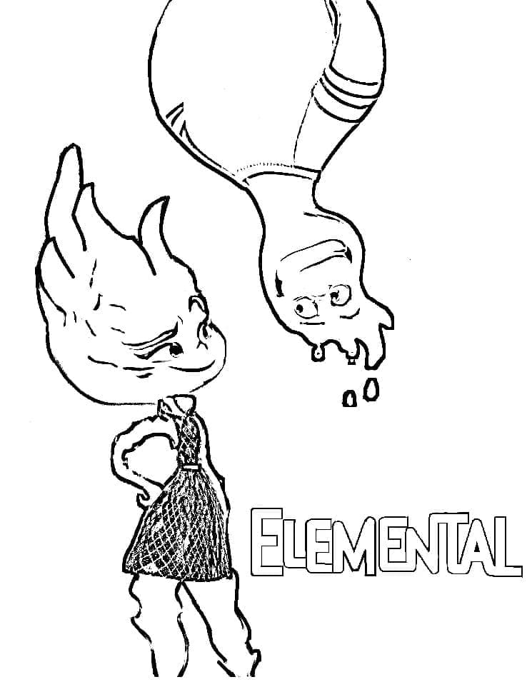 Flam Lumen et Flack Delamare coloring page