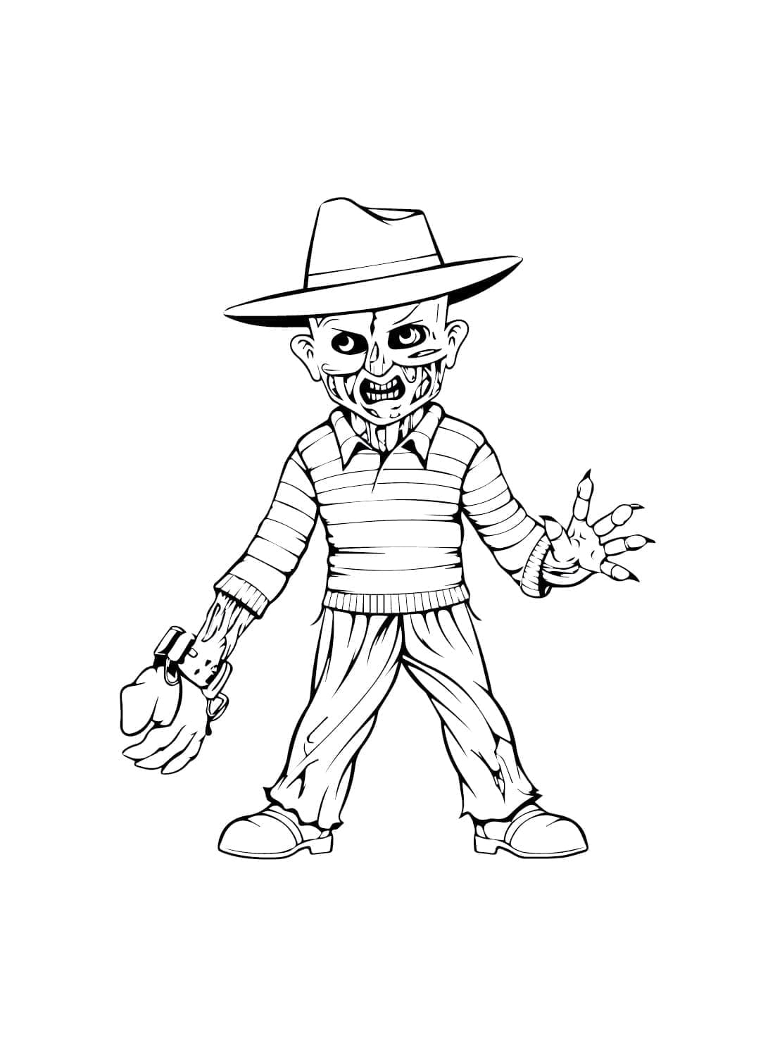 Freddy Krueger Pour Enfants coloring page