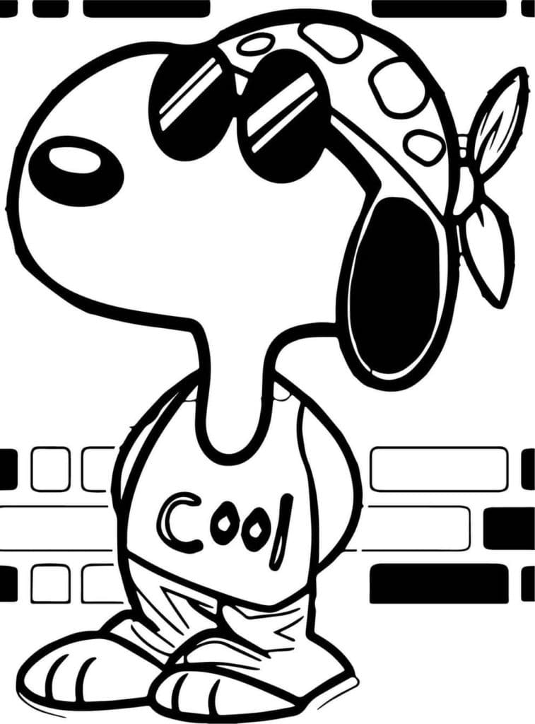 Coloriage Génial Snoopy