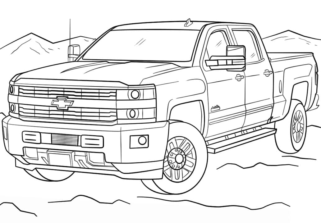 Image de Camionnette Chevrolet coloring page