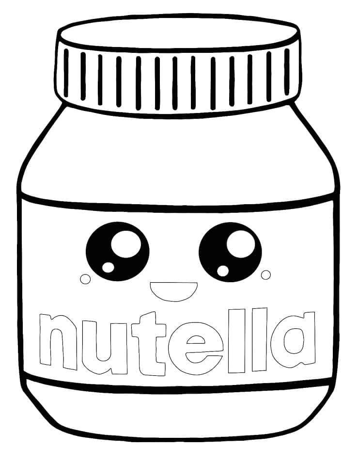 Image de Kawaii Nutella coloring page
