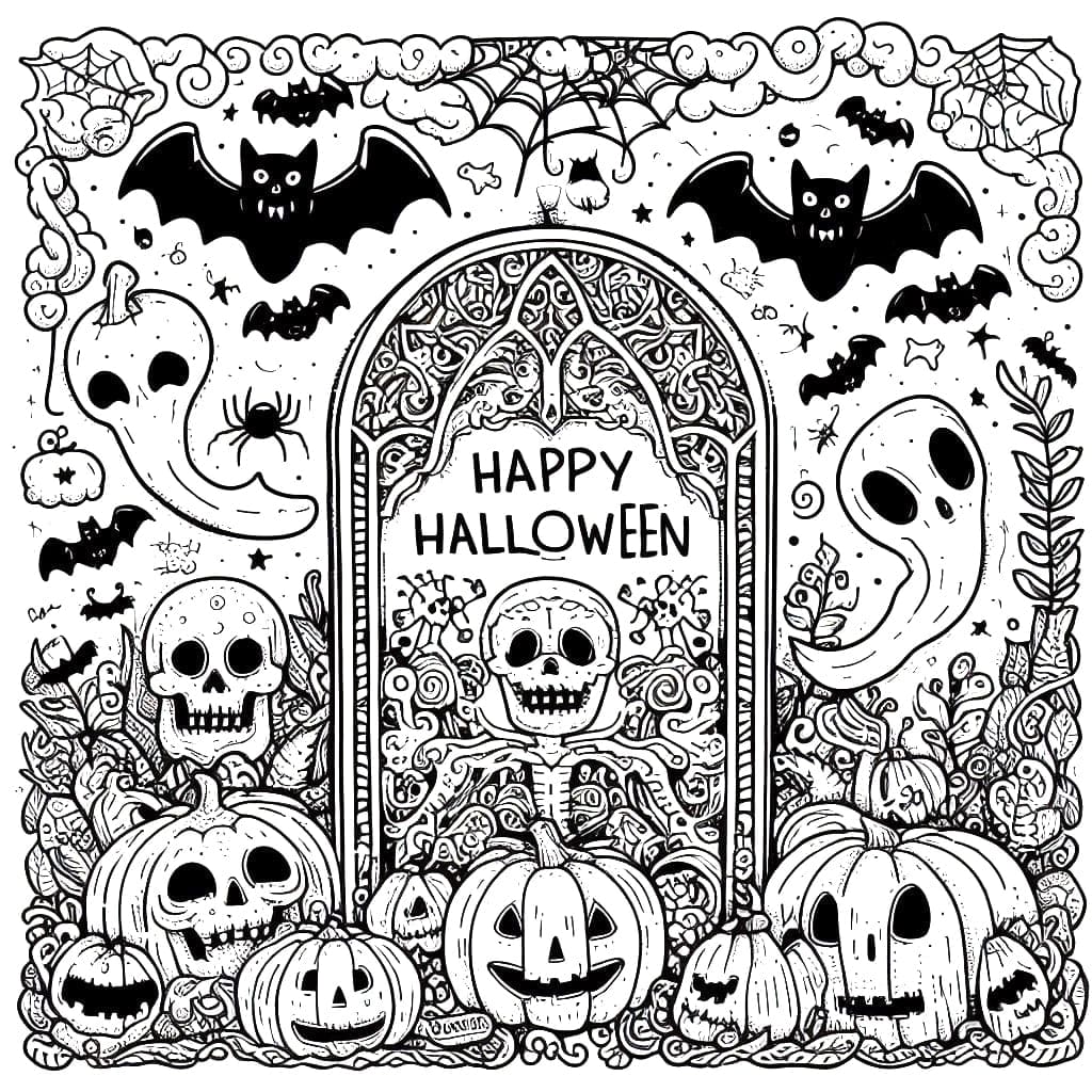 Image de La Pierre Tombale d’Halloween coloring page