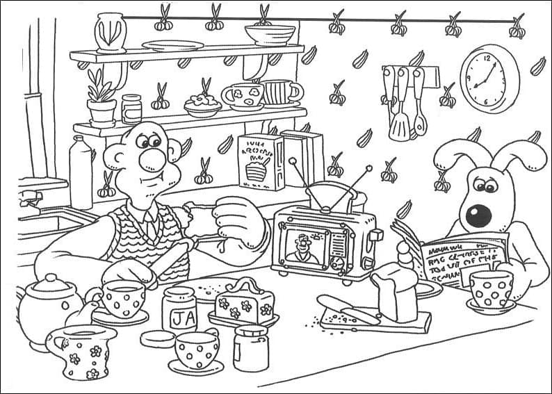 Image de Wallace et Gromit coloring page