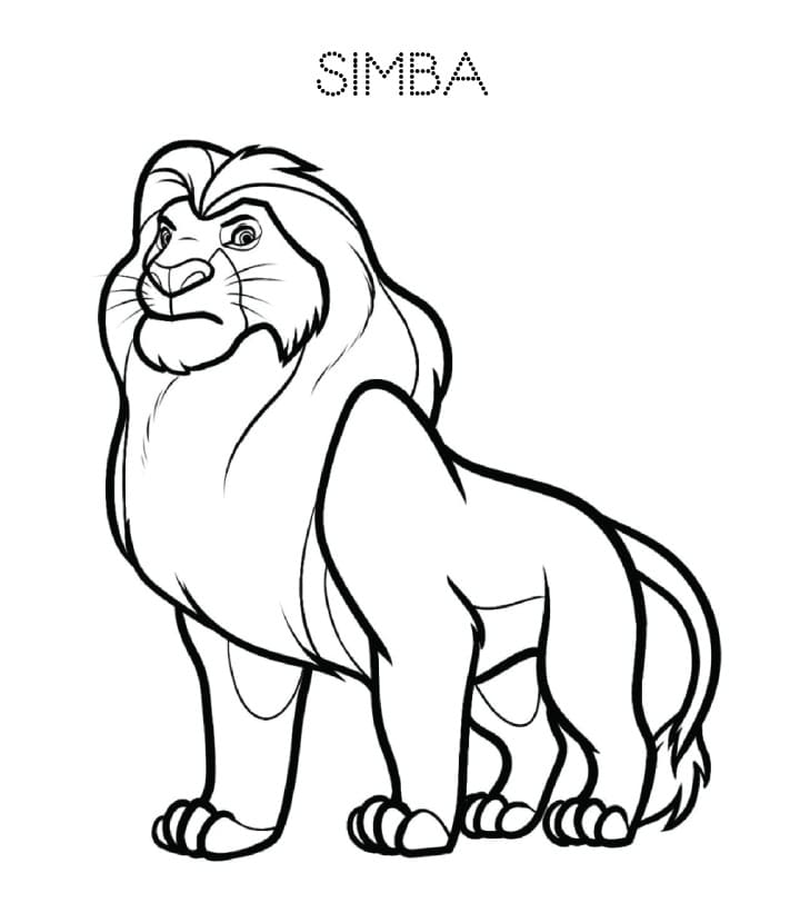 Coloriage Incroyable Simba