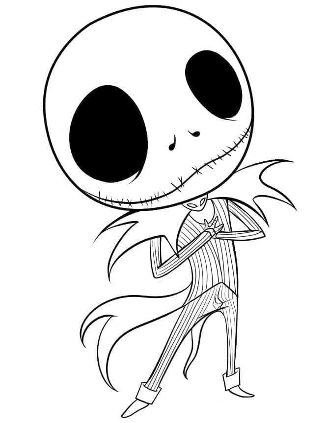 Coloriage Jack Skelington Chibi