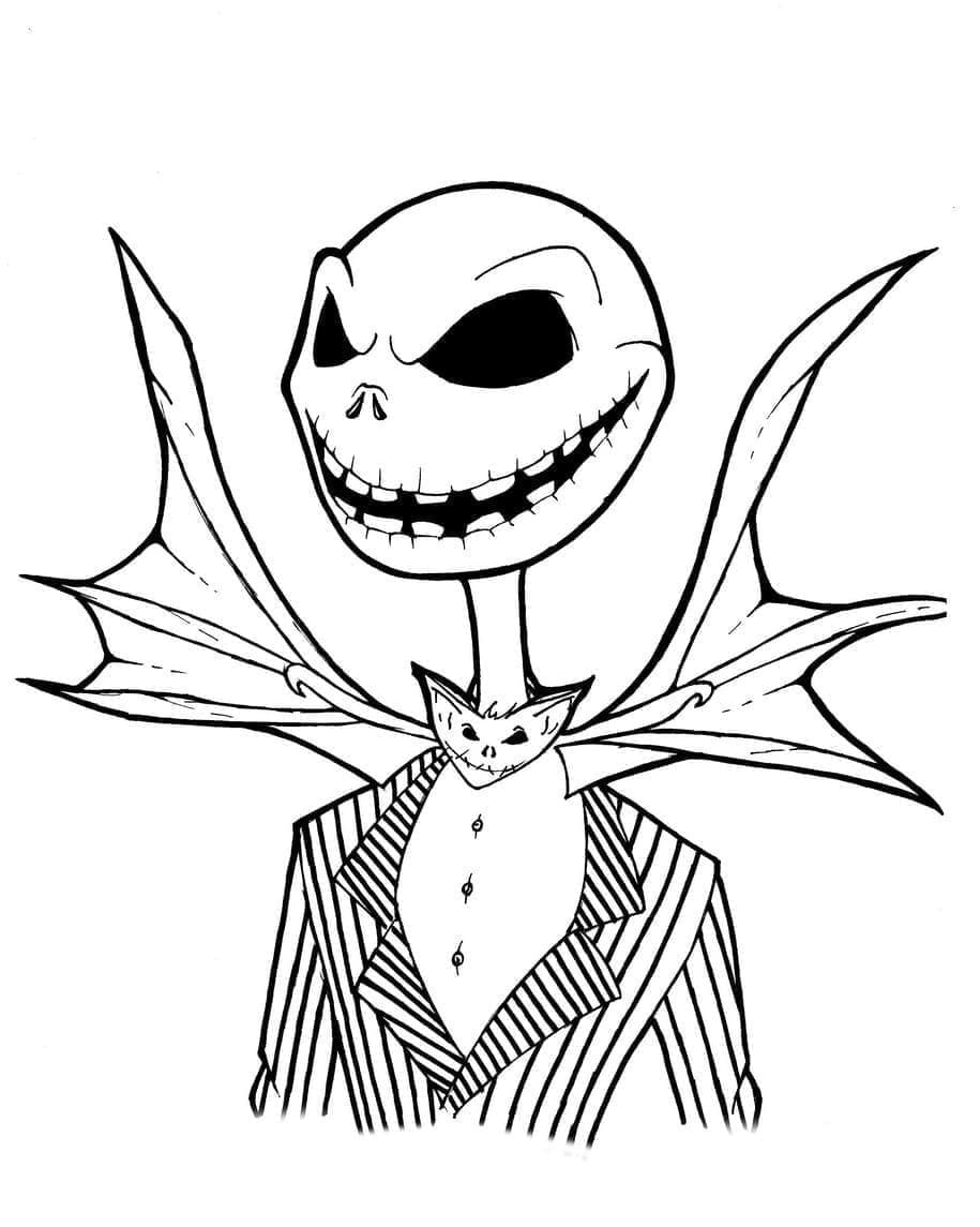 Jack Skelington Effrayant coloring page