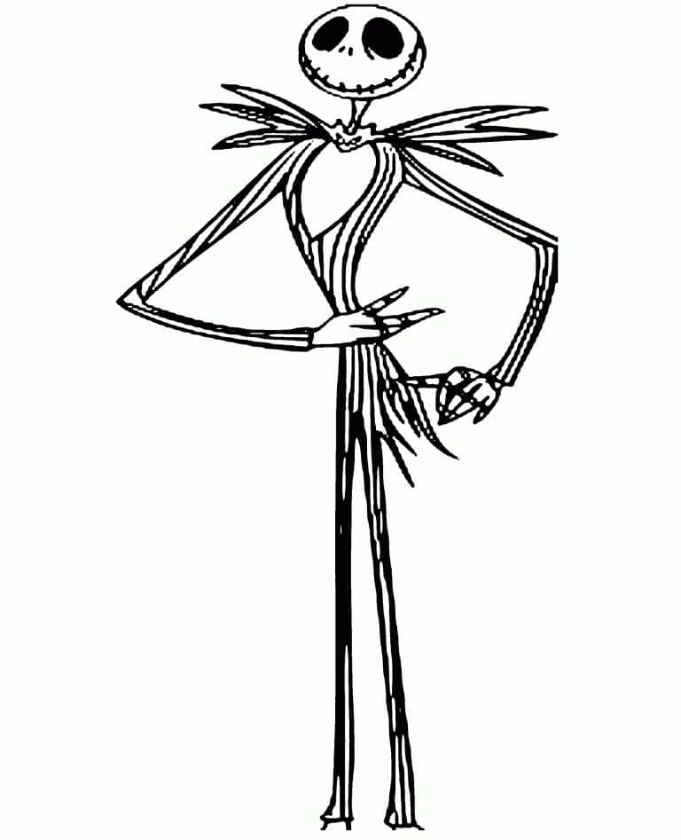 Jack Skelington Souriant coloring page