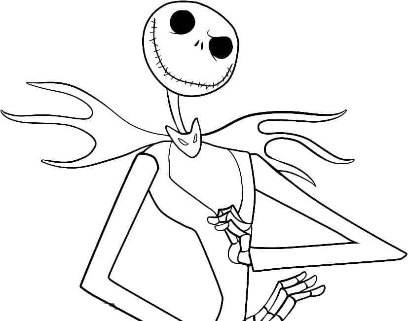 Jack Skellington de L’Étrange Noël de Monsieur Jack coloring page