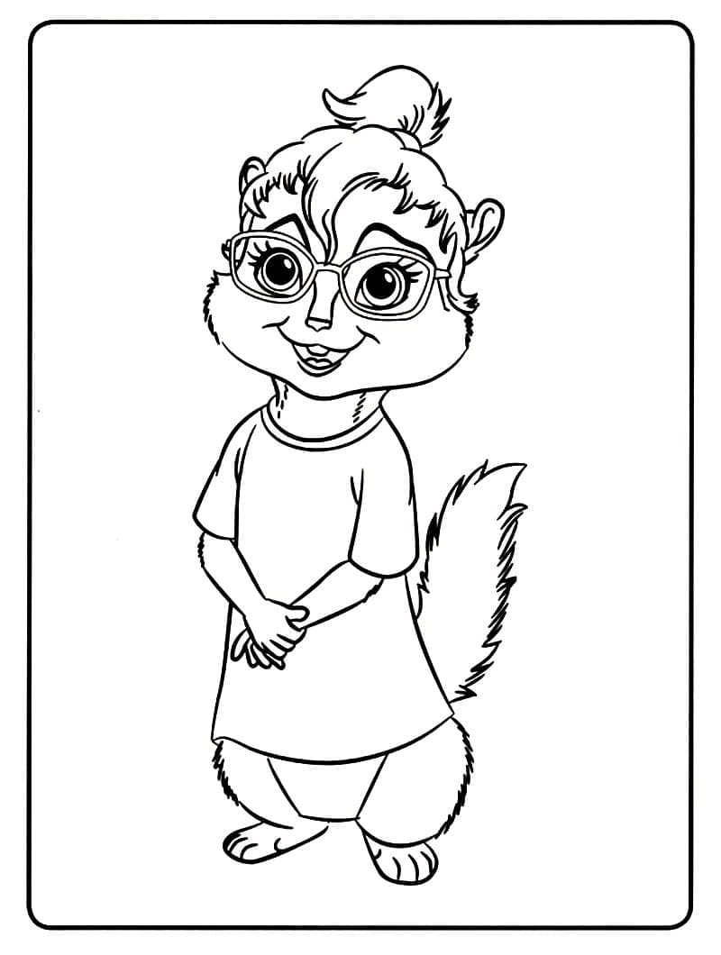 Jeanette dans Alvin et les Chipmunks coloring page